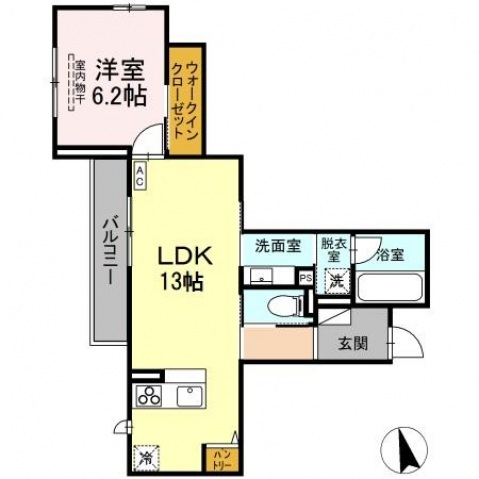 広島市佐伯区皆賀のアパートの間取り