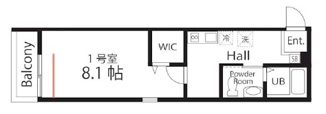 【川崎市川崎区日ノ出のアパートの間取り】