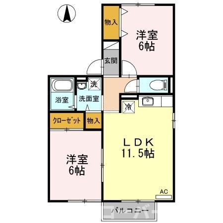 メゾン・シャルム A棟の間取り