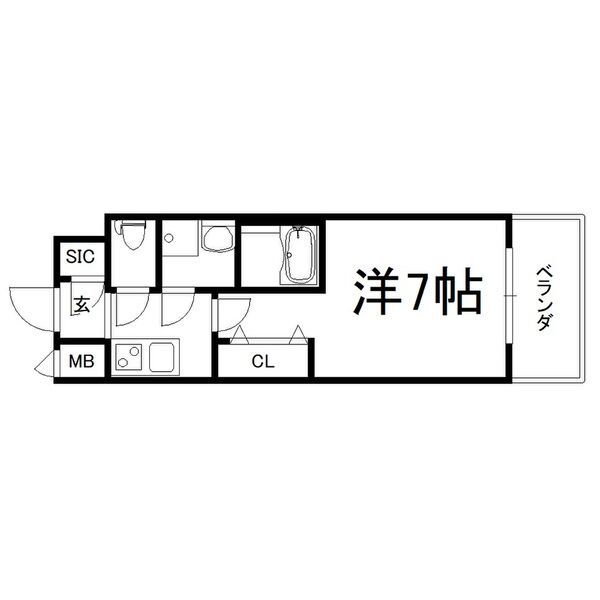 レジュールアッシュOSAKA今里駅前の間取り