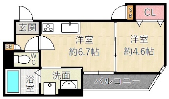 ピレーネ東本町の間取り