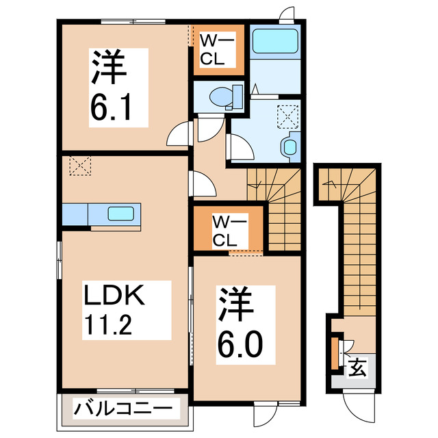 メゾンシュシュI・II・IIIの間取り