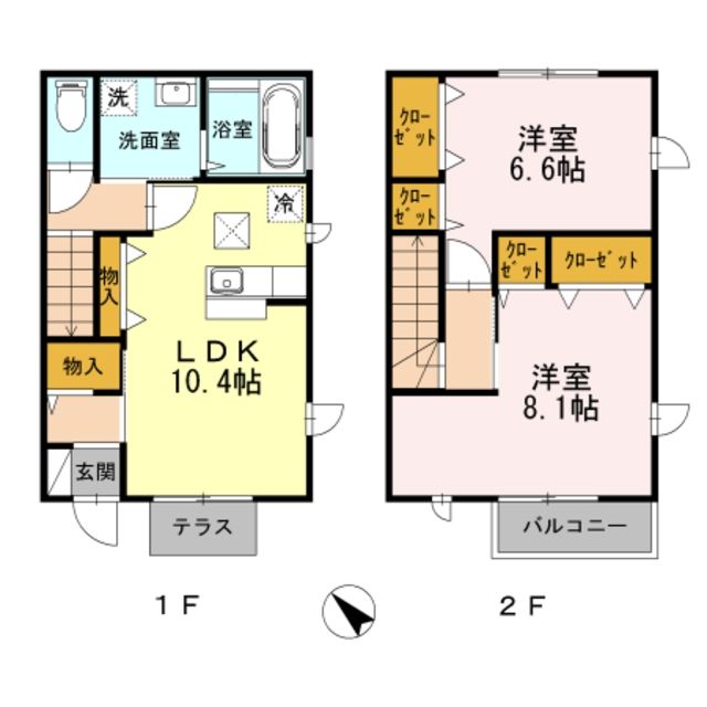 藤沢市渡内のアパートの間取り