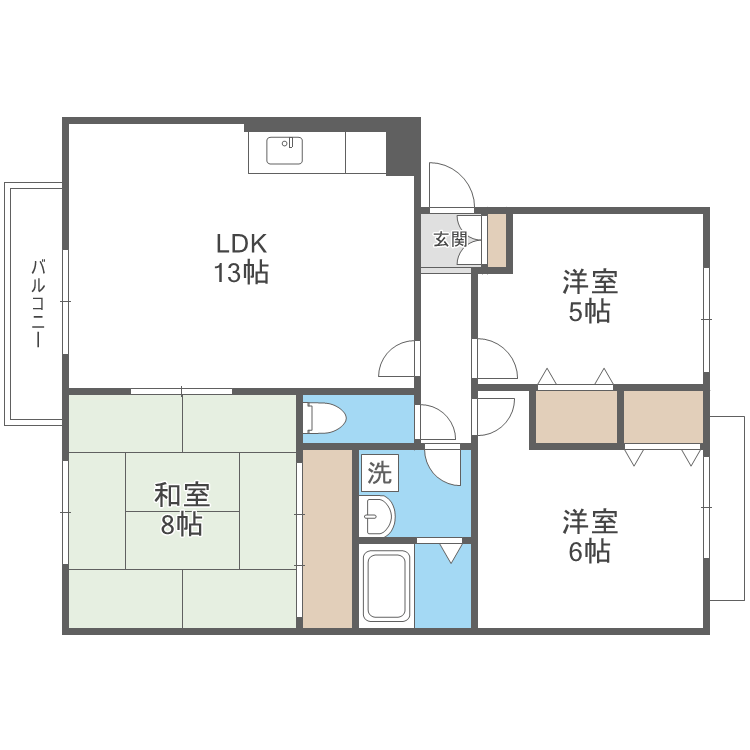 サンフローラ青葉の間取り