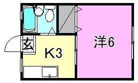 松山市余戸南のアパートの間取り