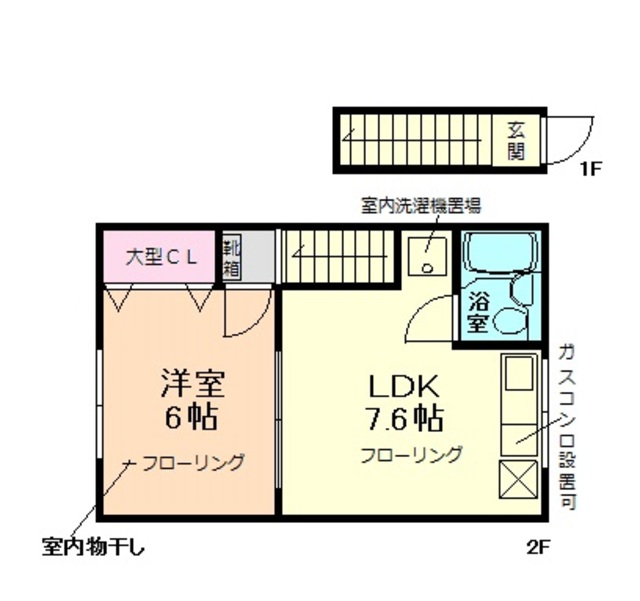 シャトー岡村　A棟の間取り