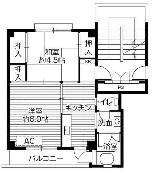 ビレッジハウス仁左平の間取り