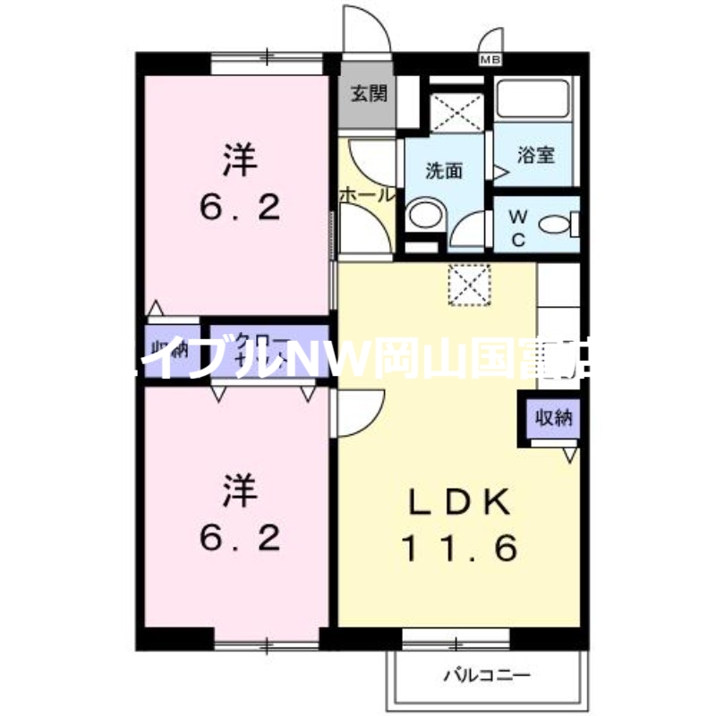 サニースポットＢの間取り