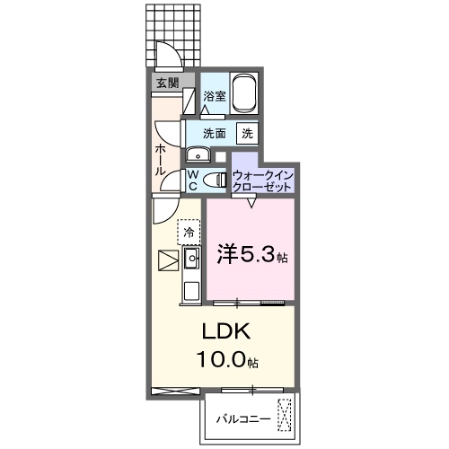 豊橋市大岩町のアパートの間取り