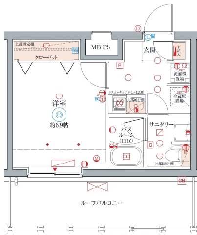 葛飾区柴又のマンションの間取り