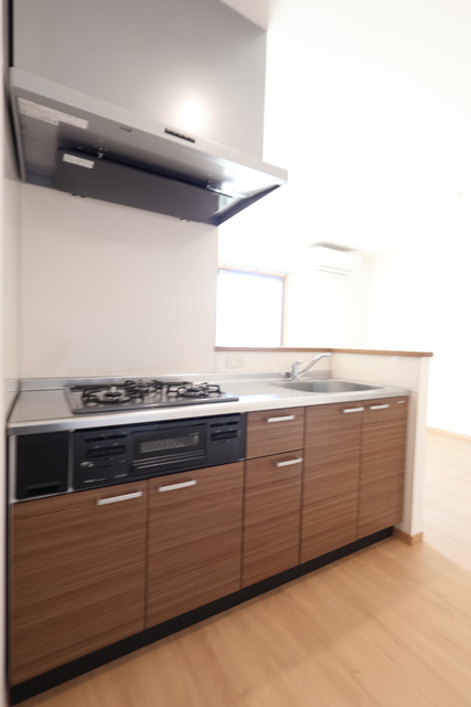 キッチン　３口コンロ＋グリル付き