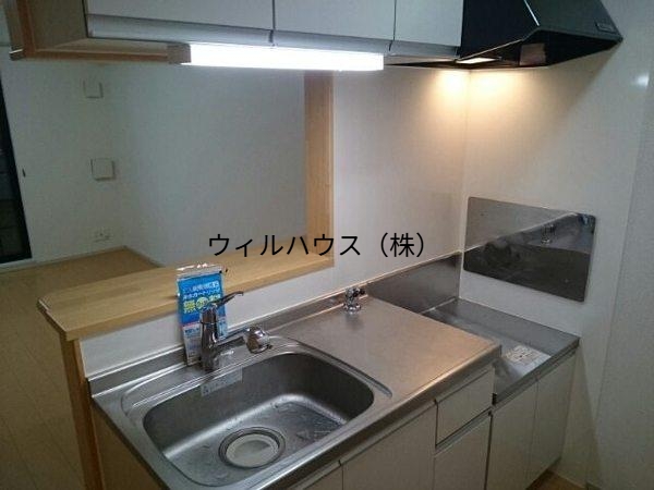 キッチン　２口ガスコンロ設置可！