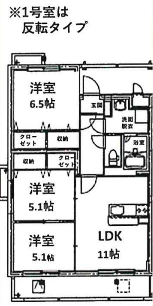 サンリバー三川　306号室の間取り