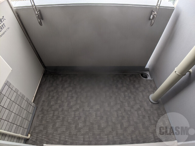 バルコニー　北向きのバルコニーです