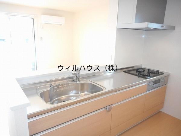 キッチン　３口ガスコンロ有り！