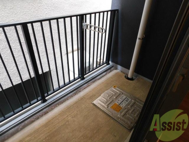バルコニー　洗濯物もしっかり干せます！！