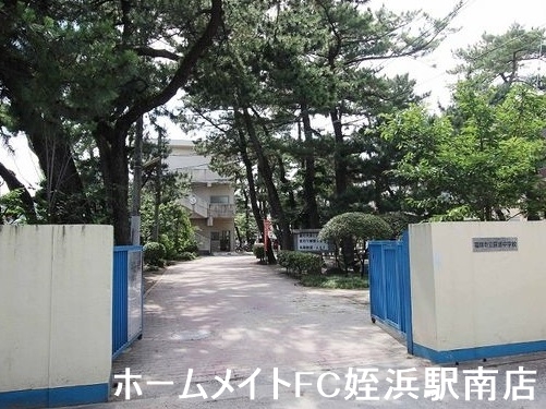 中学校　福岡市立百道中学校（中学校）まで691m
