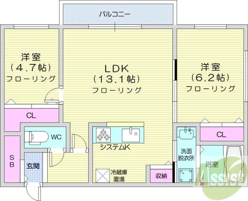 Augusta伏見の間取り写真