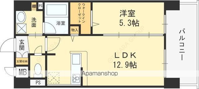 阪急神戸線 中津駅 徒歩2分 9階建 築12年の間取り写真