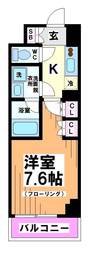 小田急線 世田谷代田駅 徒歩7分 9階建 築8年の間取り写真