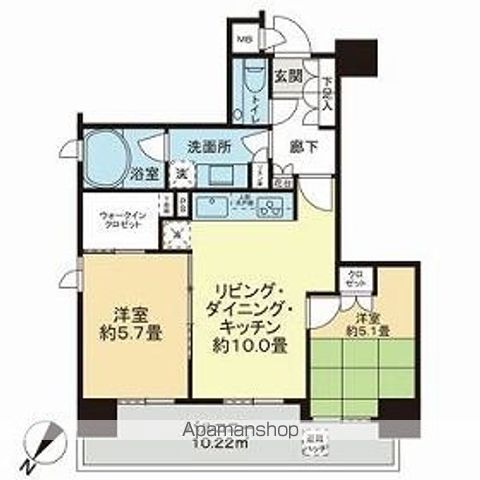 リシェ五反田スカイビューの間取り写真