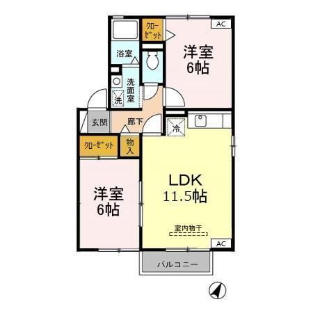 ＪＲ東海道本線 三島駅 バス乗車時間：15分 最寄りバス停で下車 徒歩2分 2階建 築26年の間取り写真
