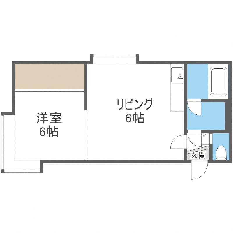 ビッグバーンズマンション本通の間取り写真