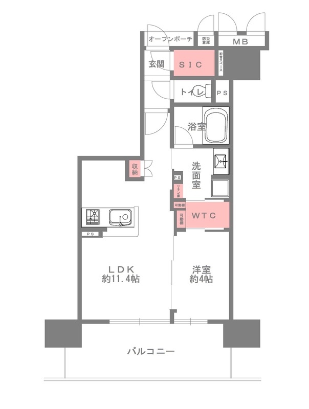 イニシアブランなんばの間取り写真