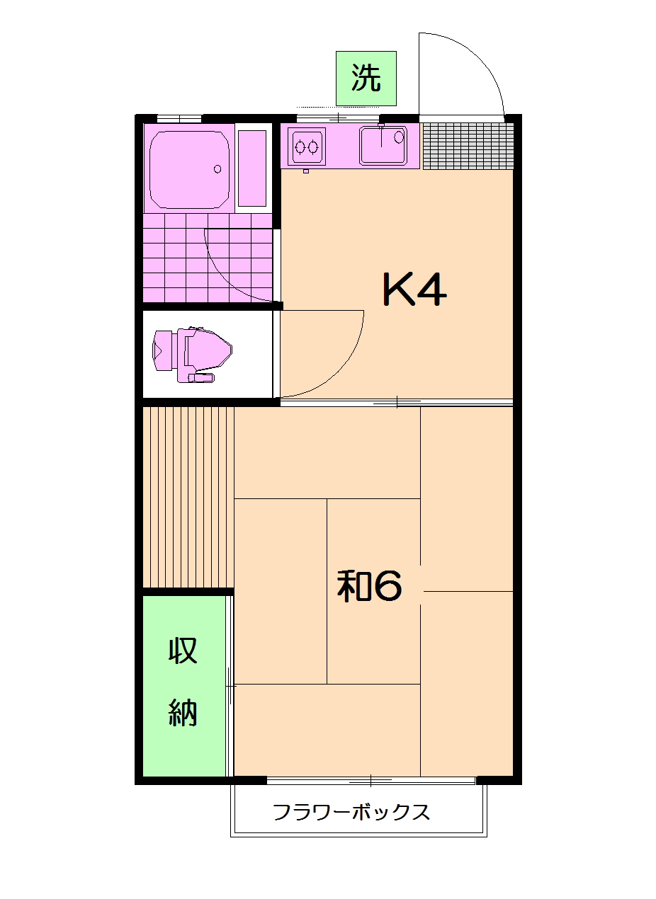 杉並区上井草のアパートの間取り