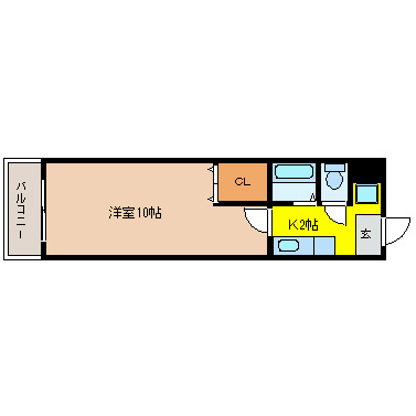 【八尾市東本町のマンションの間取り】