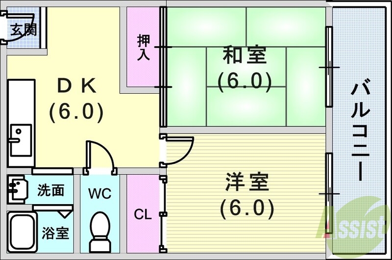 辻川マンションの間取り