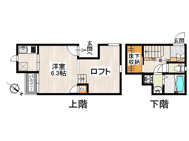 CB七里クアルトの間取り