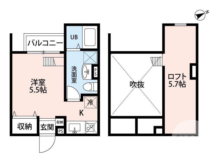 堺市堺区香ヶ丘町のアパートの間取り