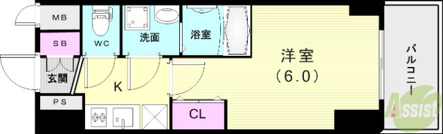 【エスリード神戸グランドールの間取り】