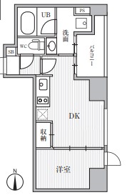 中央区新富のマンションの間取り