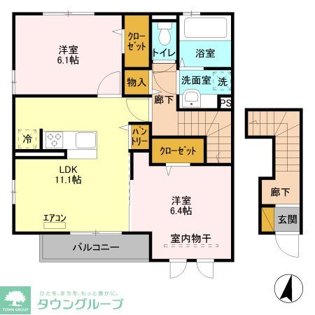 さいたま市西区大字内野本郷のアパートの間取り