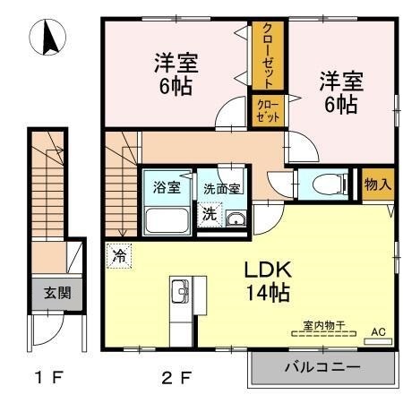 サニーコート　Ａ棟の間取り