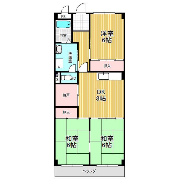 名古屋市守山区小幡太田のマンションの間取り