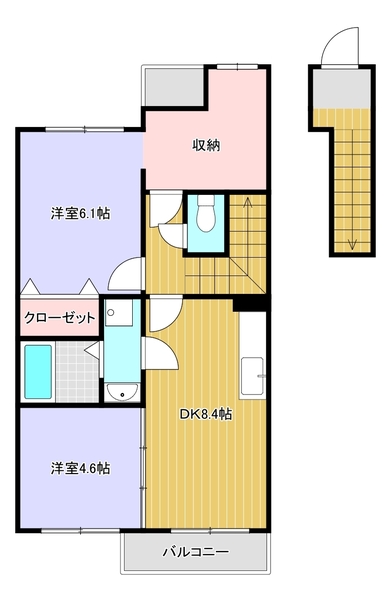 シャルマンＷａｔａｍｕｋｉの間取り