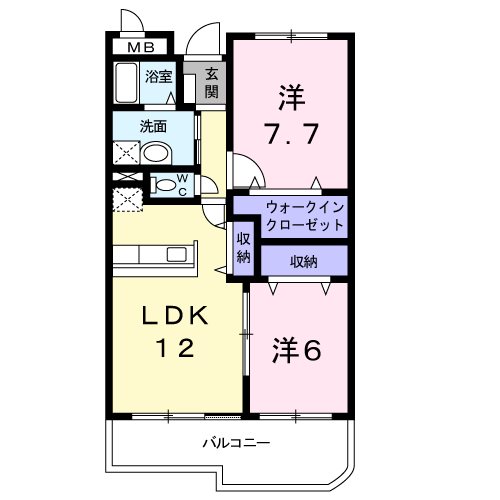 プラティーノ・Sの間取り