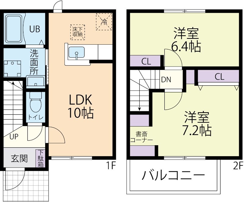 1/15(仮称)宇都宮市関白町テラスハウスの間取り