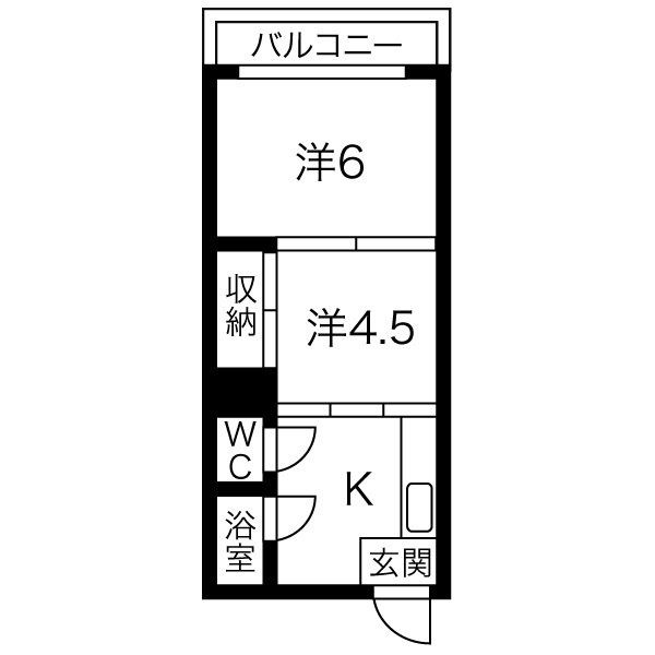 大阪市旭区新森のマンションの間取り