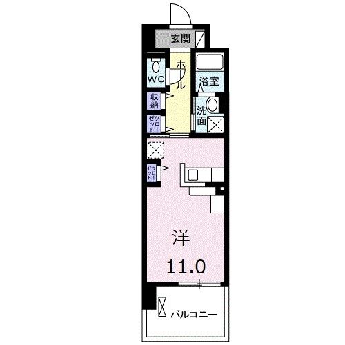 高崎市上中居町のマンションの間取り