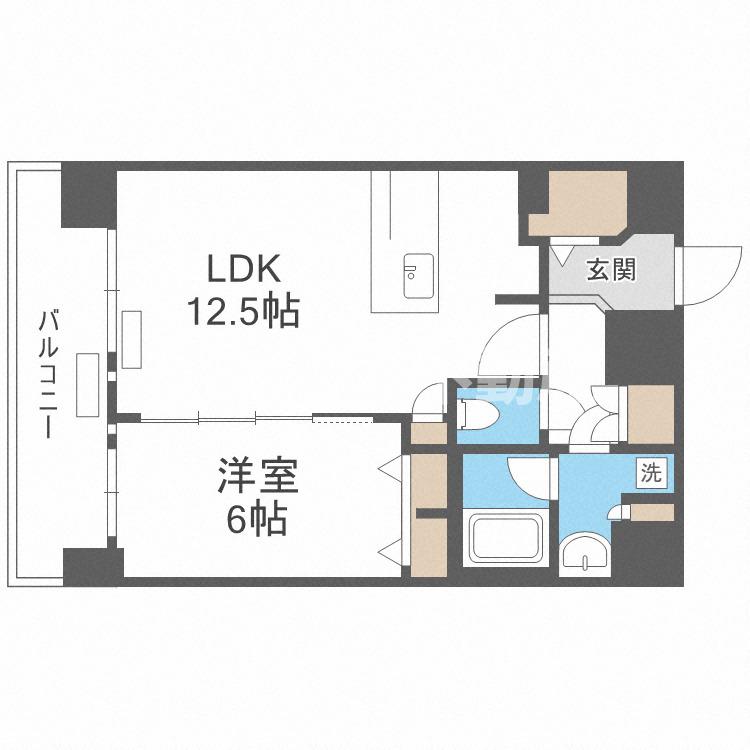 プレサンスOSAKA DOMECITYビーツの間取り