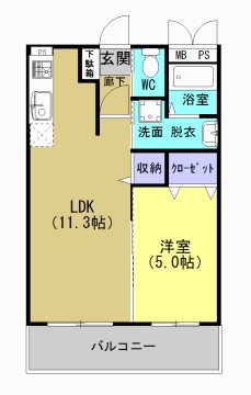 サンクチュアリ古町の間取り