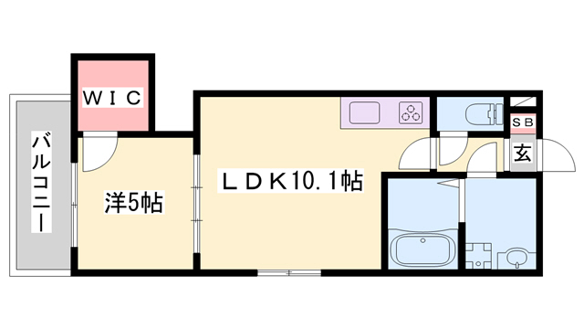 明石市林のアパートの間取り