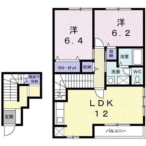 プチ　グレーヌＡの間取り