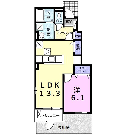 碧南市宮町のアパートの間取り