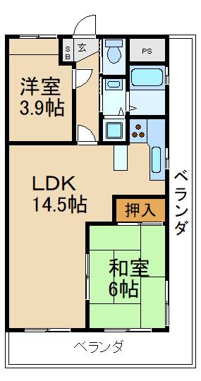 ふぁみーゆ寝屋川セントラルパークA棟の間取り