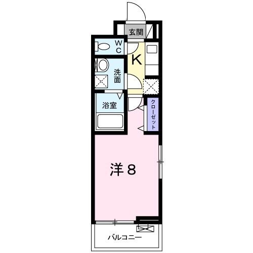 橿原市石川町のアパートの間取り